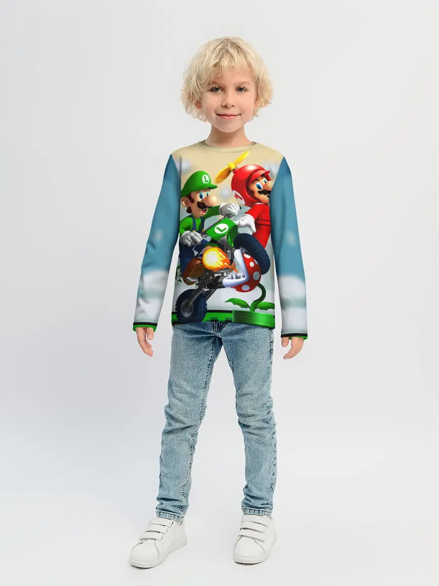 Детский лонгслив / MarioHelmet