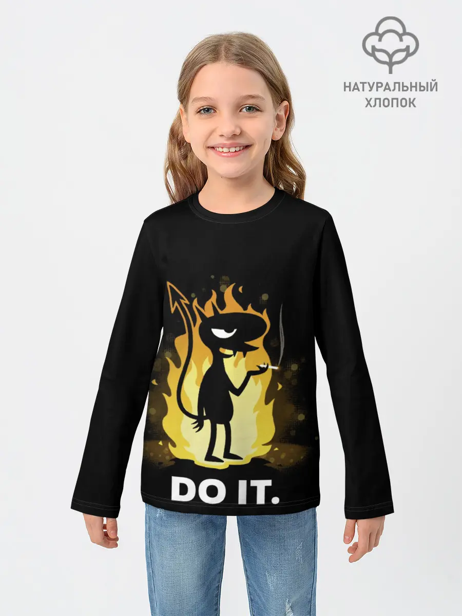 Детский лонгслив / Чертенок Do it