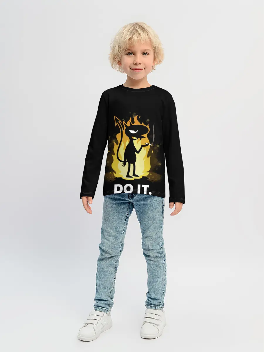Детский лонгслив / Чертенок Do it