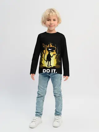 Детский лонгслив / Чертенок Do it
