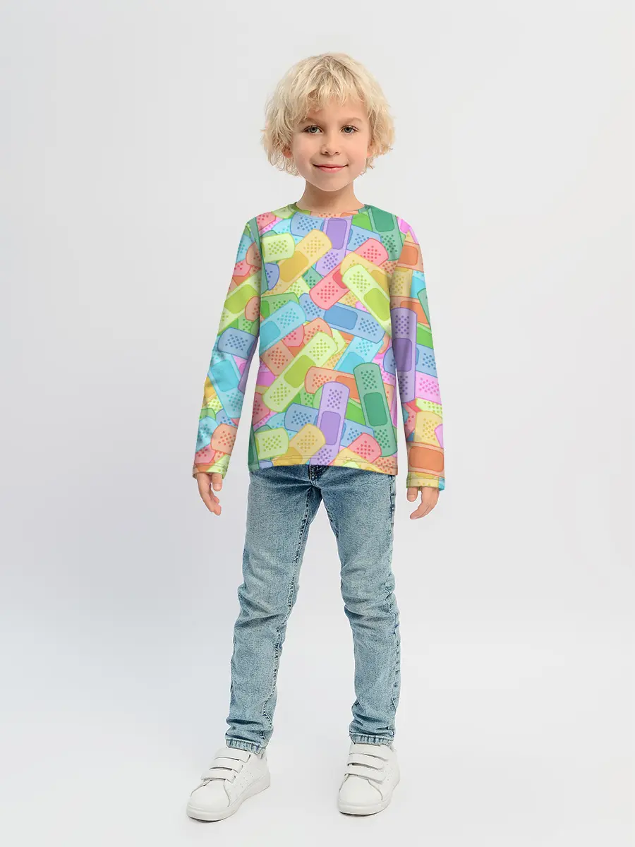 Детский лонгслив / Цветные пластыри