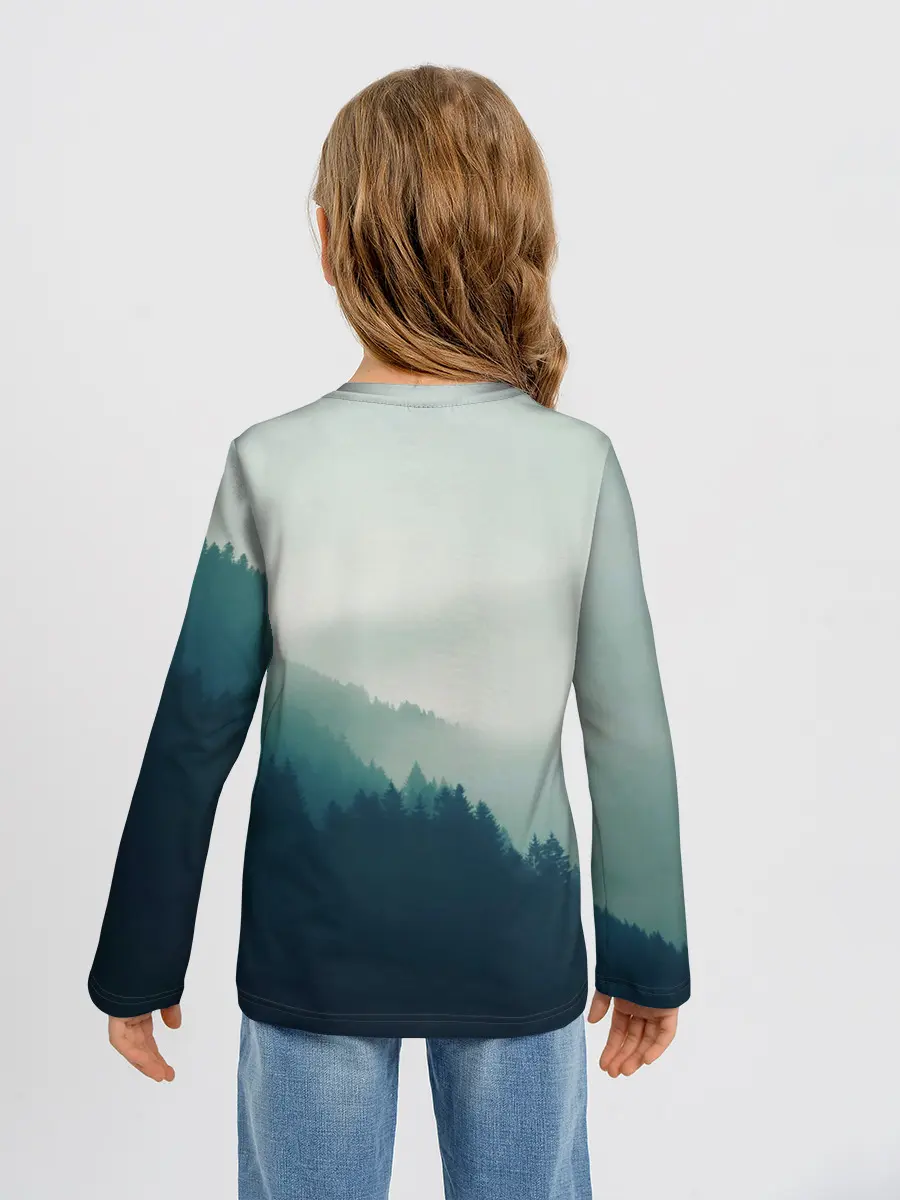 Детский лонгслив / ДРАКОНЫ НАД ЛЕСОМ / DRAGON