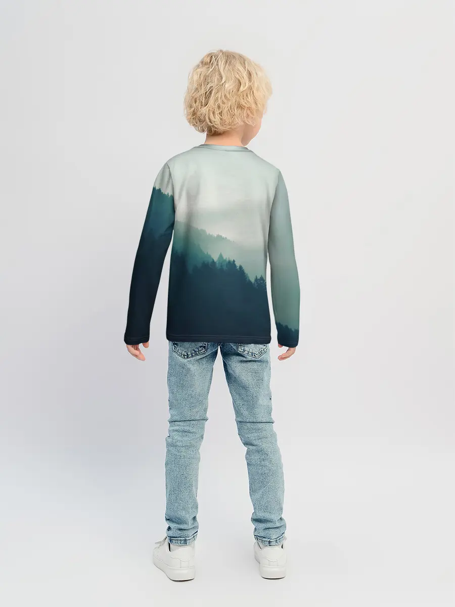 Детский лонгслив / ДРАКОНЫ НАД ЛЕСОМ / DRAGON