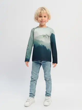 Детский лонгслив / ДРАКОНЫ НАД ЛЕСОМ / DRAGON