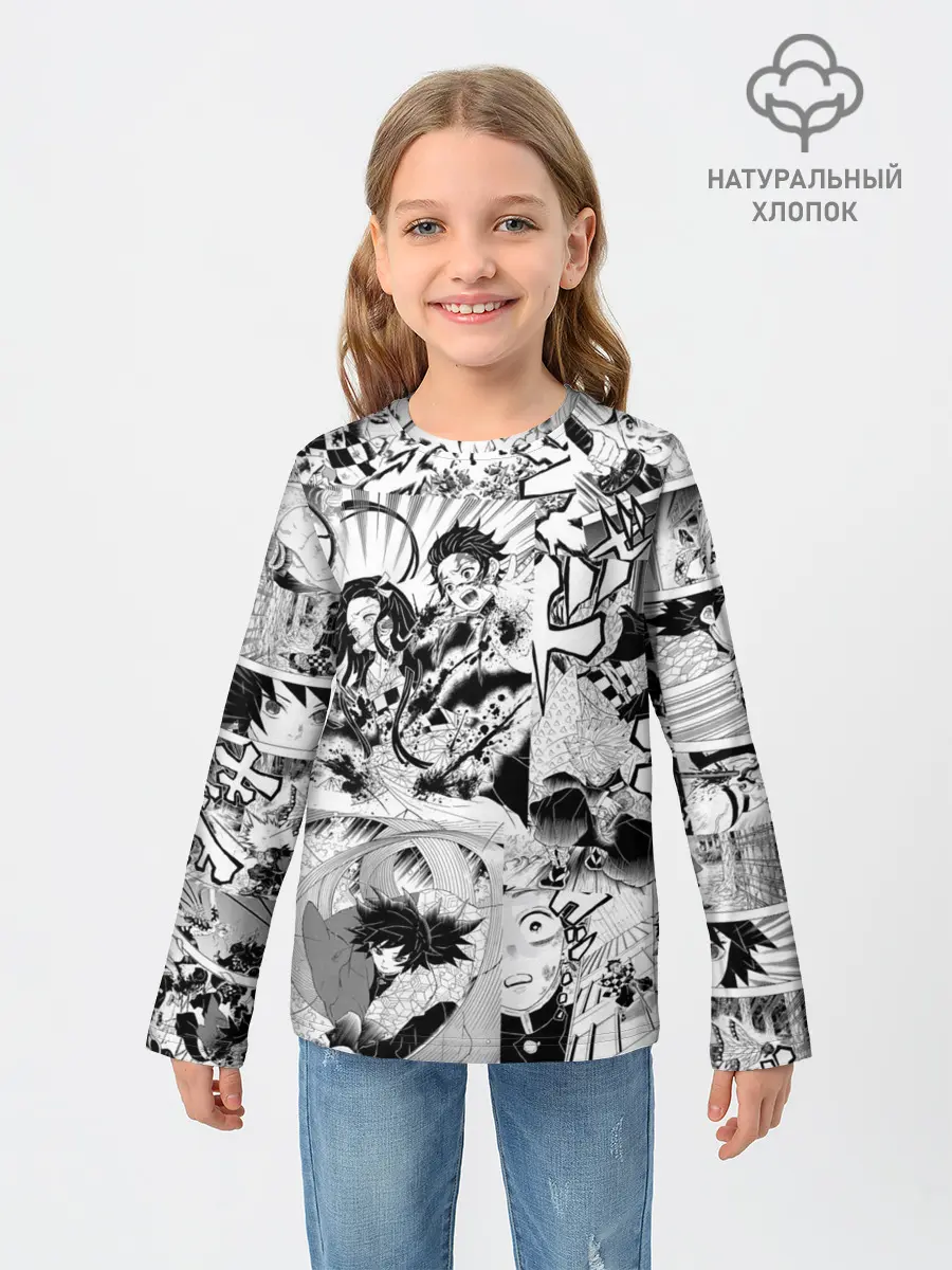 Детский лонгслив / Клинок, рассекающий демонов, МАНГА