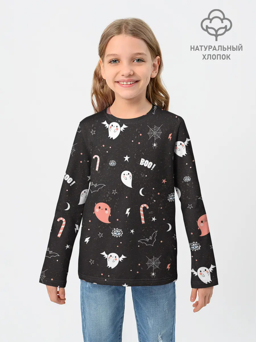 Детский лонгслив / Halloween Dark