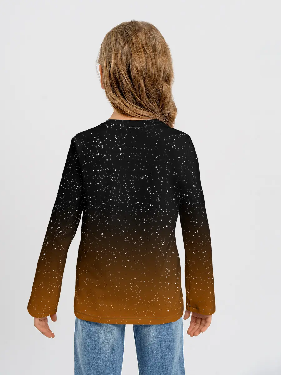 Детский лонгслив / ТЫКВА КОСМОНАВТ | SPACE HALLOWEEN