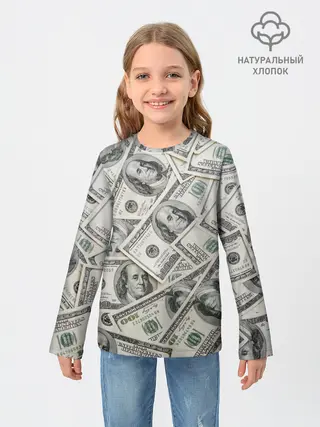 Детский лонгслив / dollars money
