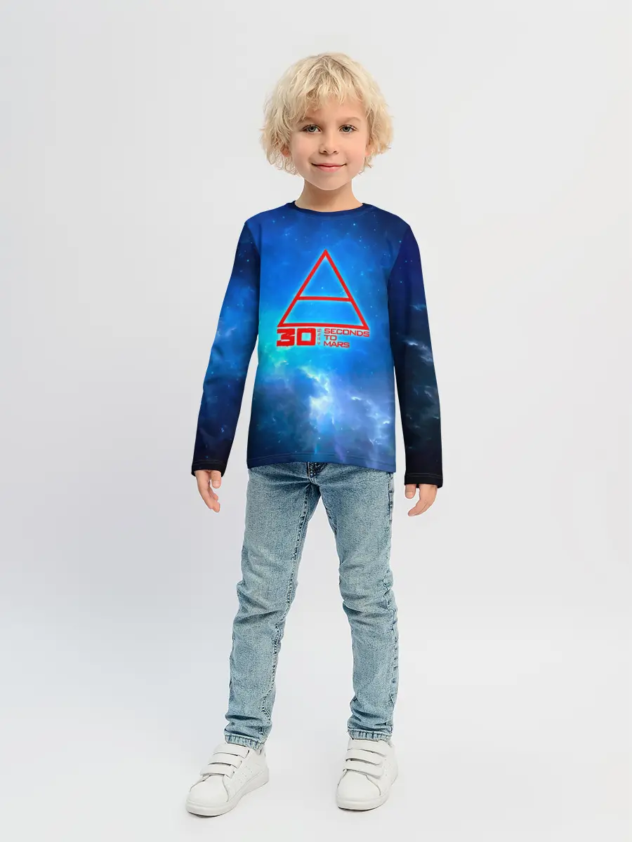 Детский лонгслив / 30 Seconds to Mars космос