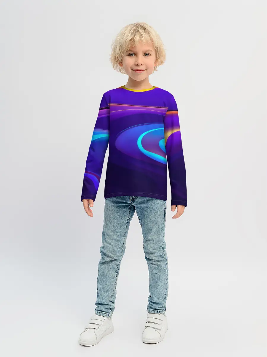 Детский лонгслив / Аква принт
