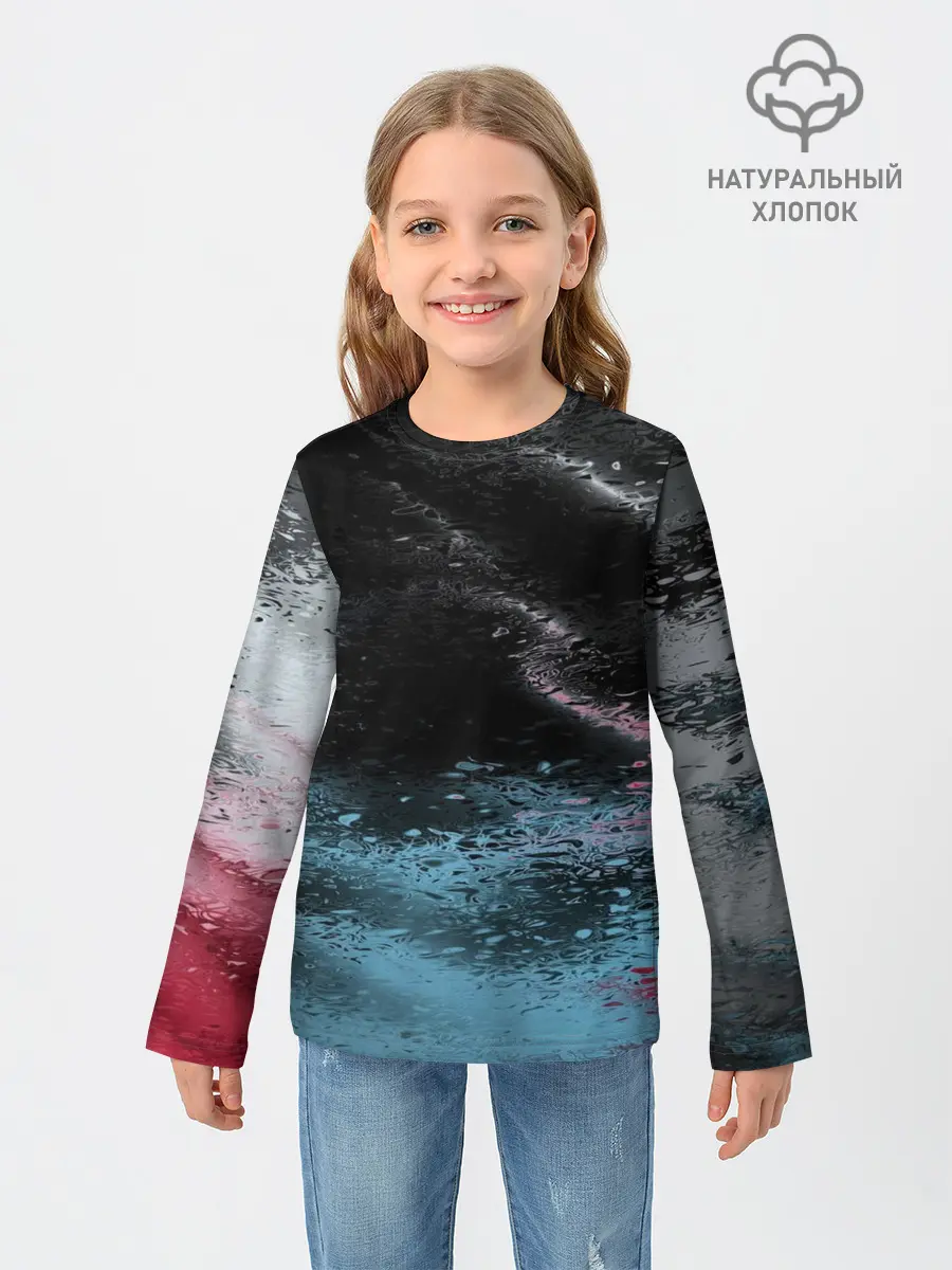 Детский лонгслив / Распад красок