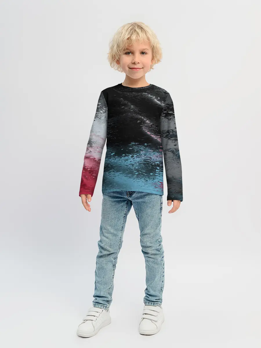 Детский лонгслив / Распад красок