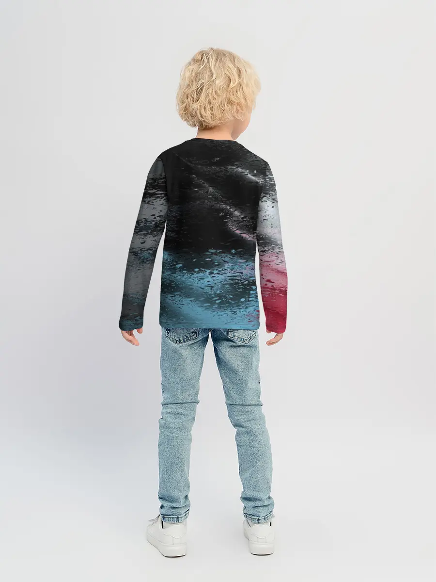 Детский лонгслив / Распад красок