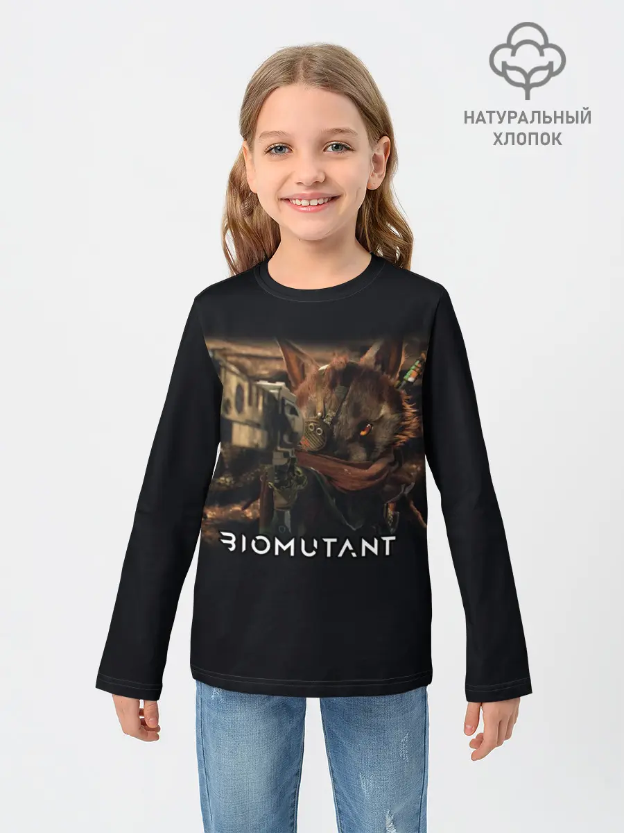 Детский лонгслив / Biomutant | Биомутант с оружием