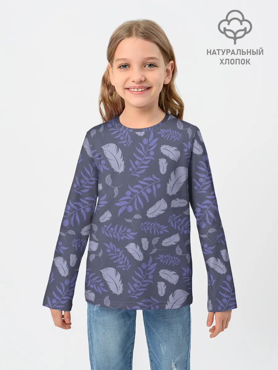 Детский лонгслив / Зимняя абстракция