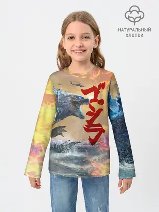 Детский лонгслив / ГОДЗИЛЛА АТАКУЕТ!