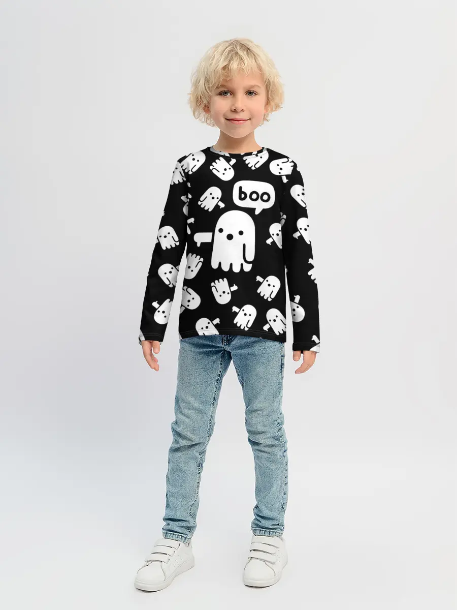 Детский лонгслив / BOO! ПРИВЕДЕНИЕ ХЕЛЛОУИН