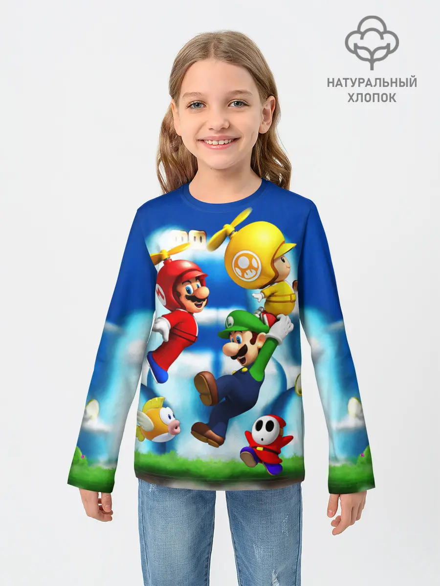 Детский лонгслив / SuperFlyMario