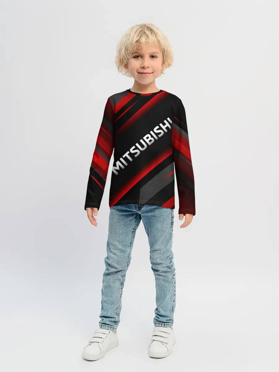 Детский лонгслив / Митсубиси геометрия