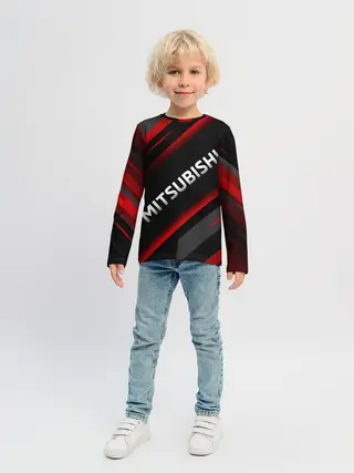 Детский лонгслив / Митсубиси геометрия