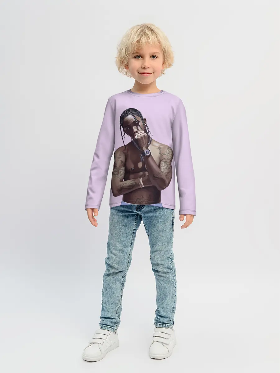 Детский лонгслив / Задумчивый Трэвис