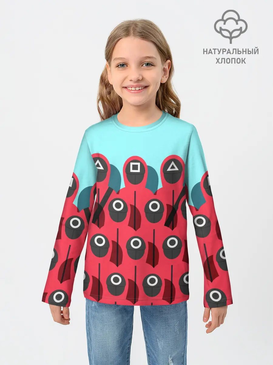 Детский лонгслив / Охрана | Squid game