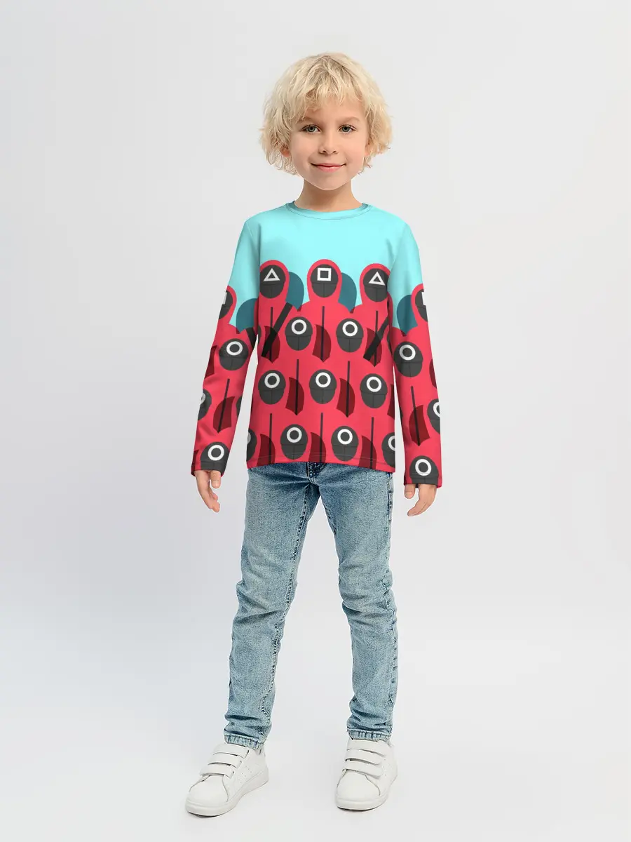 Детский лонгслив / Охрана | Squid game