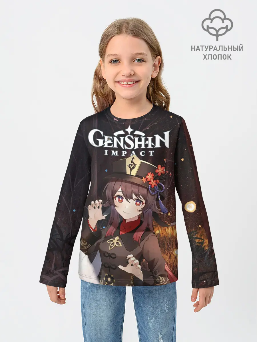 Детский лонгслив / Hu Tao