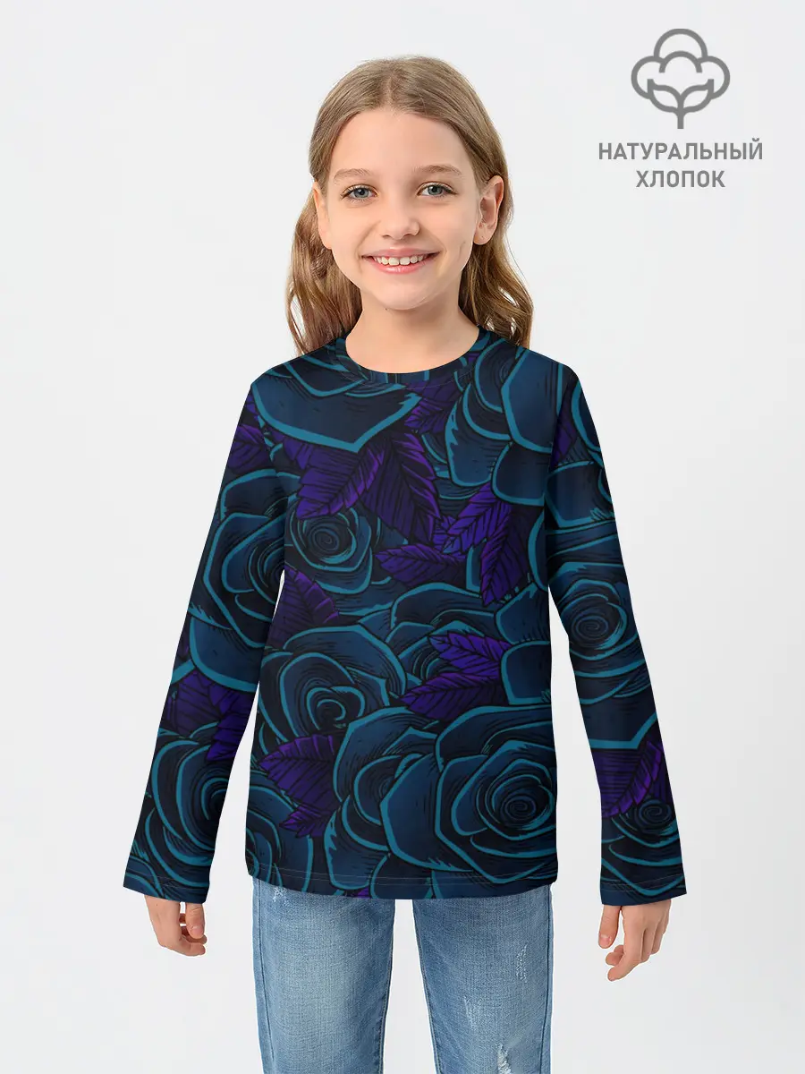 Детский лонгслив / Пепельная Роза