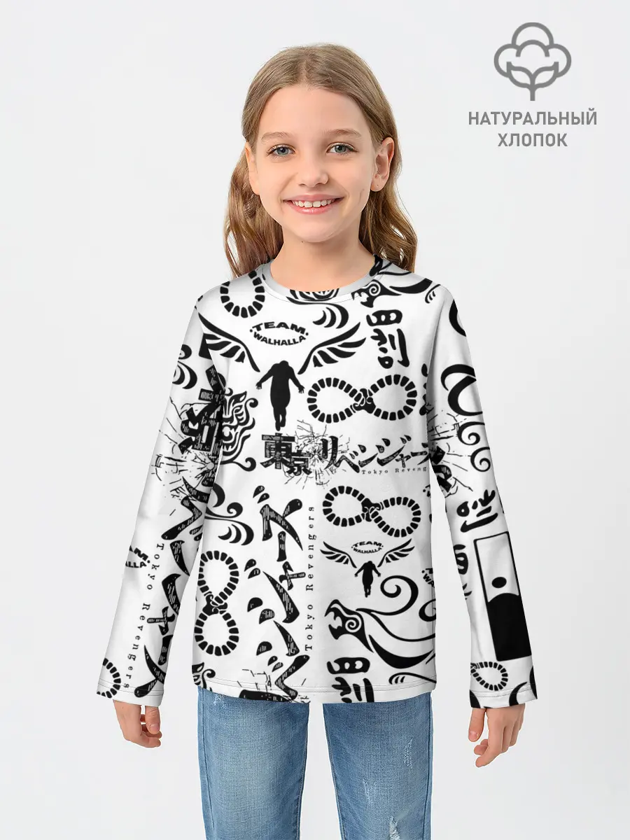 Детский лонгслив / ТОКИЙСКИЕ МСТИТЕЛИ ЛОГОБОМБИНГ