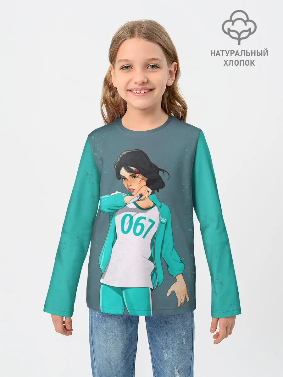 Детский лонгслив / 067 | Кан Сэ Бёк с ножом