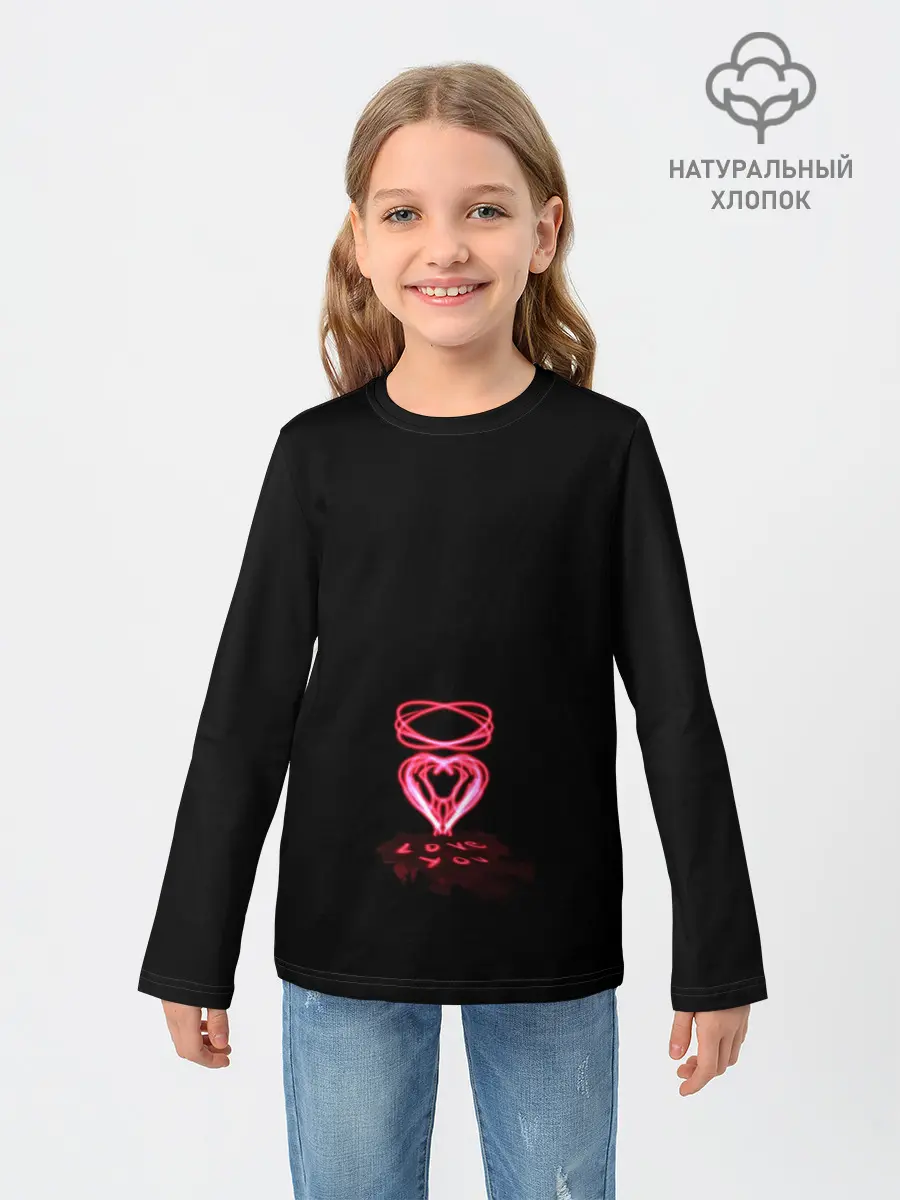 Детский лонгслив / Плавленное сердце