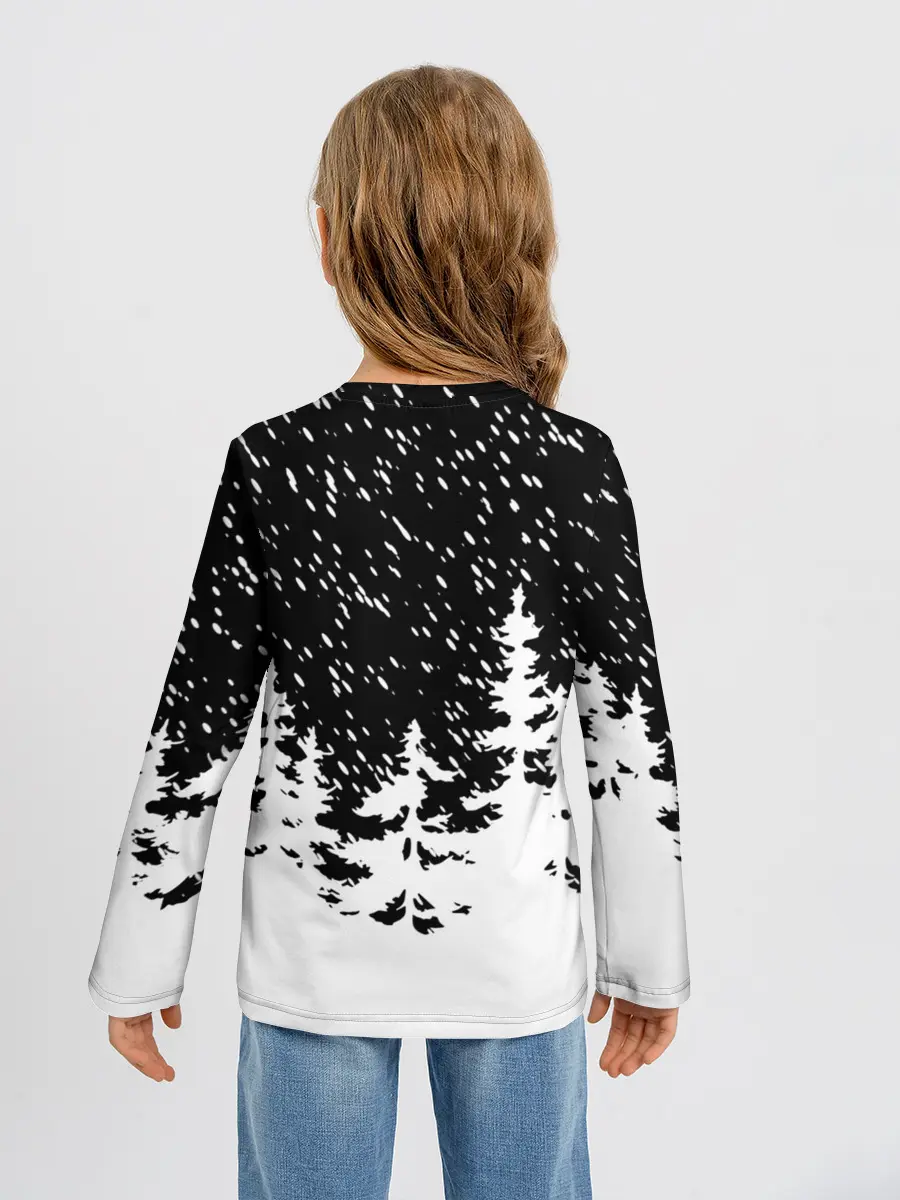 Детский лонгслив / Тигр в красном