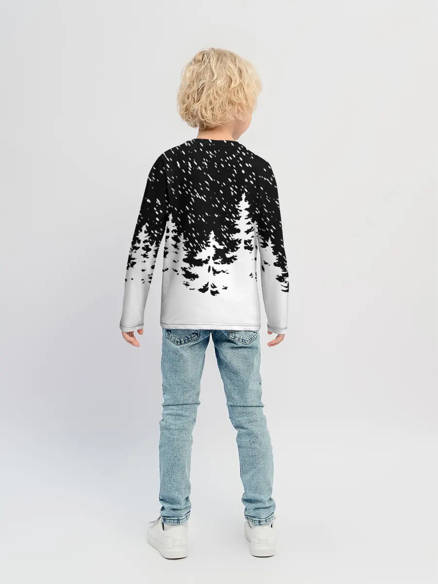 Детский лонгслив / Тигр в красном