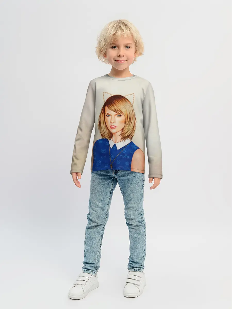 Детский лонгслив / Киска Тейлор
