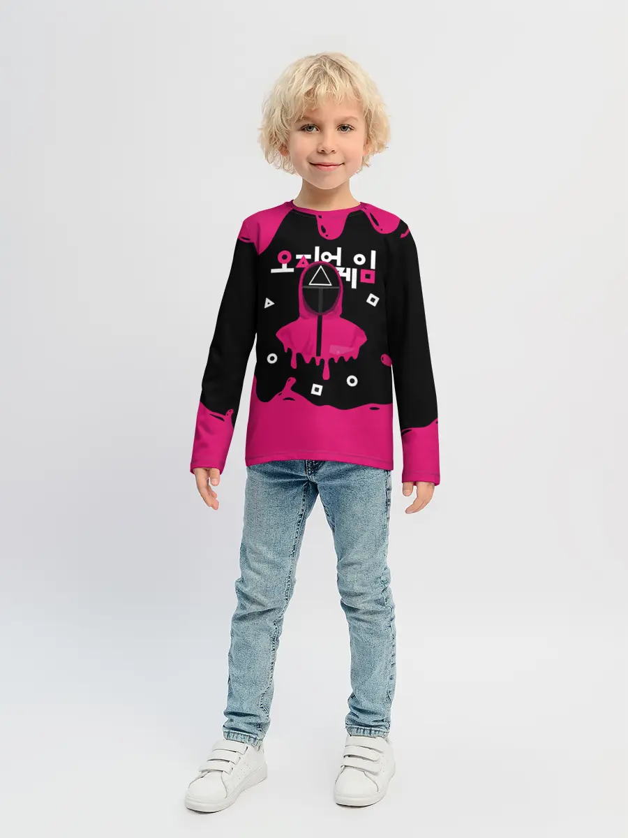 Детский лонгслив / Игра в кальмара стража под прикрытием.