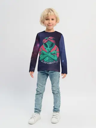 Детский лонгслив / Инопланетянин | Гангста