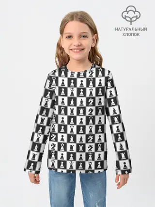 Детский лонгслив / Шахматы