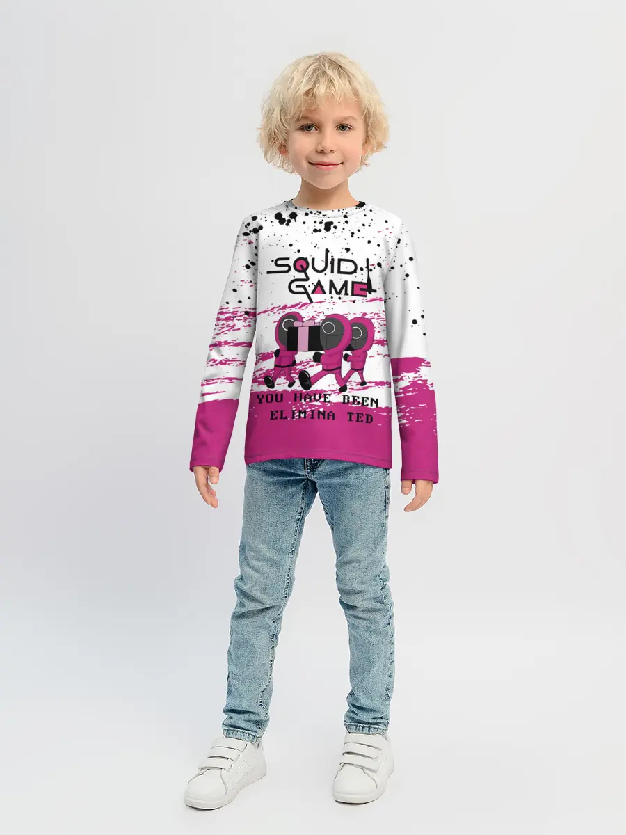 Детский лонгслив / Squid Game - Вы были исключены.
