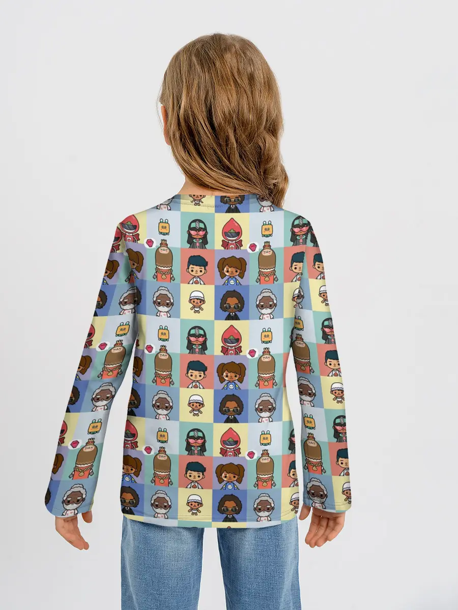 Детский лонгслив / Toca Boca characters | Тока бока персонажи