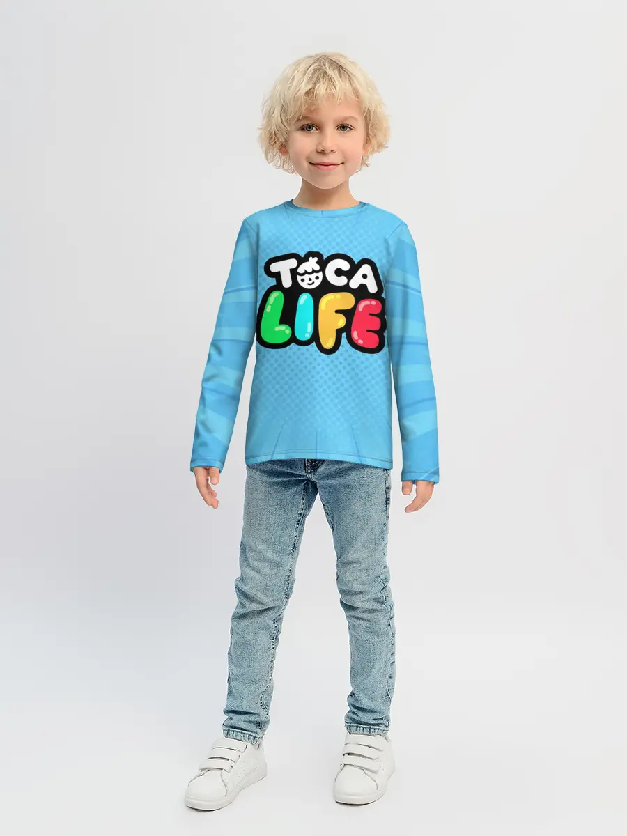 Детский лонгслив / Toca Boca logo | Тока Бока логотип