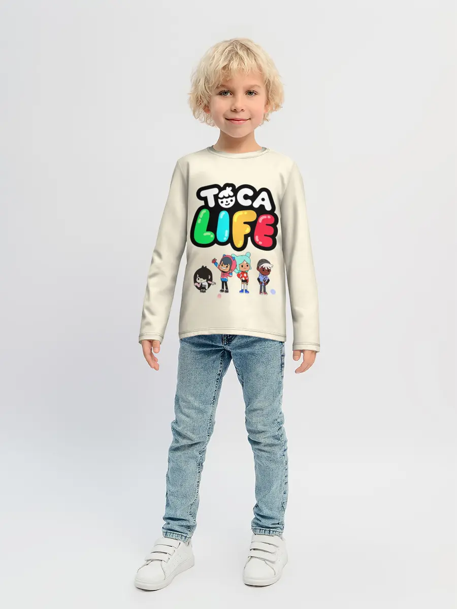 Детский лонгслив / Toca Boca Рита, Зик, Нари, Леон