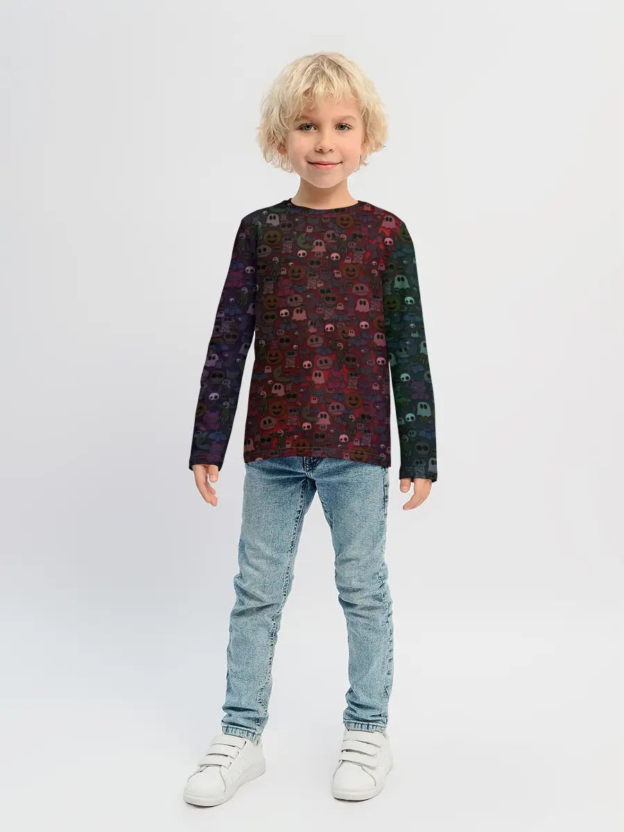 Детский лонгслив / большой хэллоуин