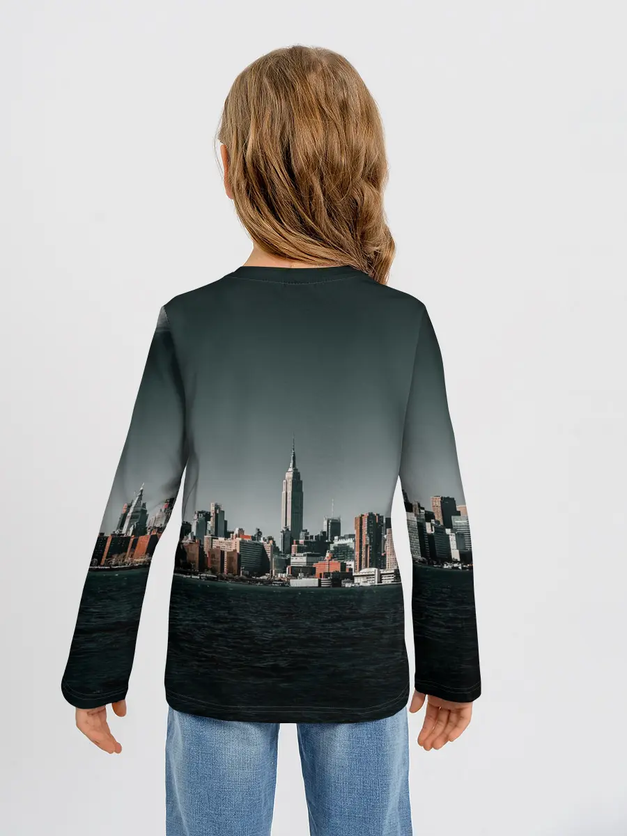 Детский лонгслив / Вид на Нью Йорк