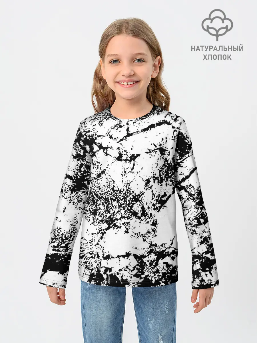 Детский лонгслив / Эффект линогравюры