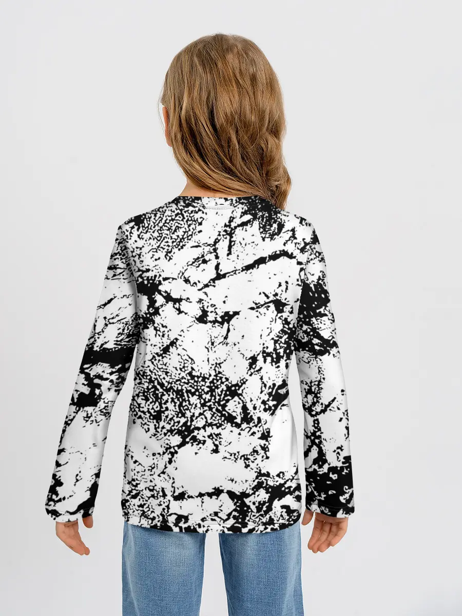 Детский лонгслив / Эффект линогравюры