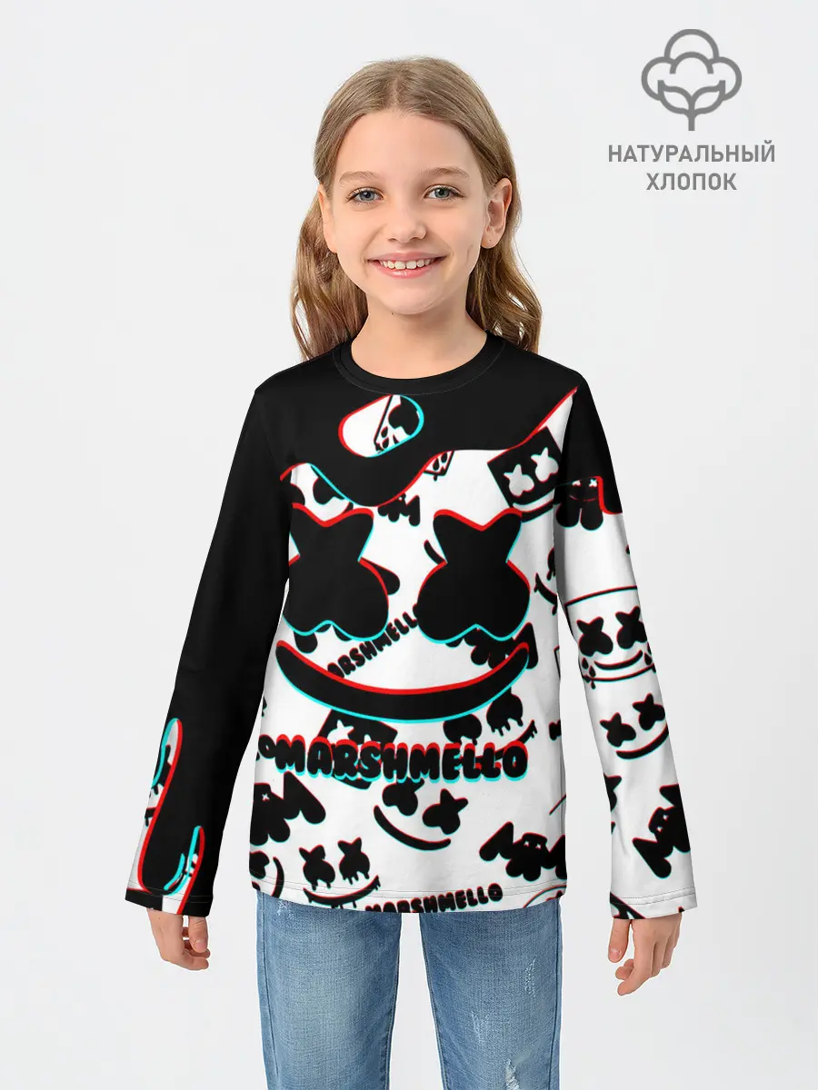 Детский лонгслив / MARSHMELLO GLITCH.