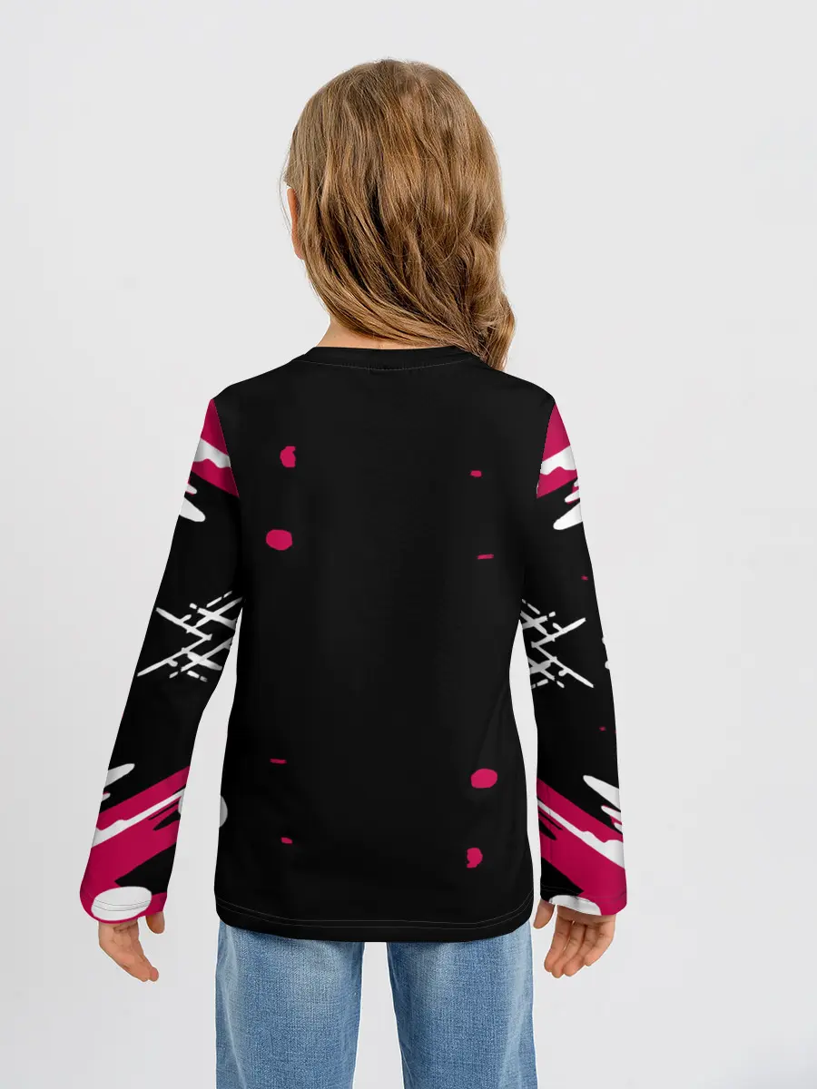 Детский лонгслив / Игра в кальмара x Кот,