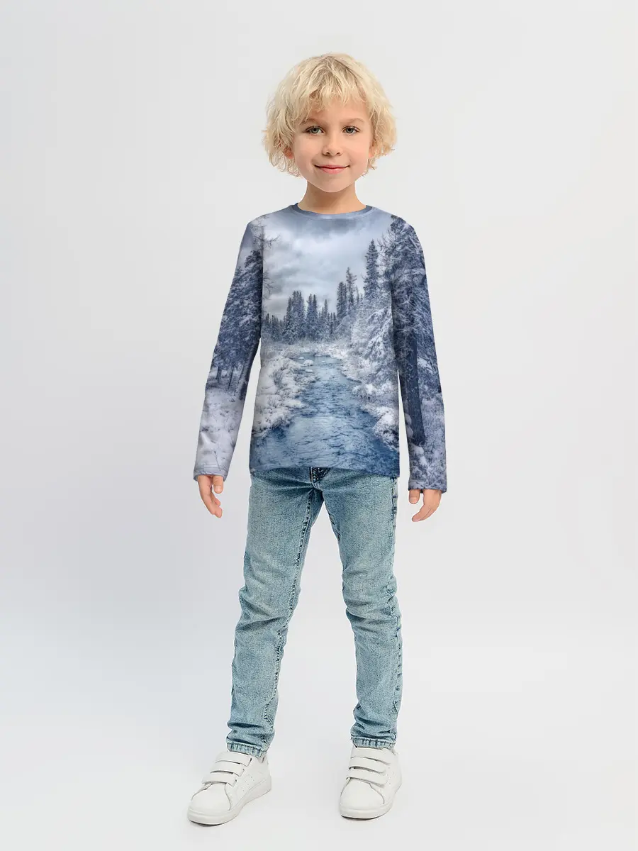 Детский лонгслив / СНЕЖНЫЙ ПЕЙЗАЖ