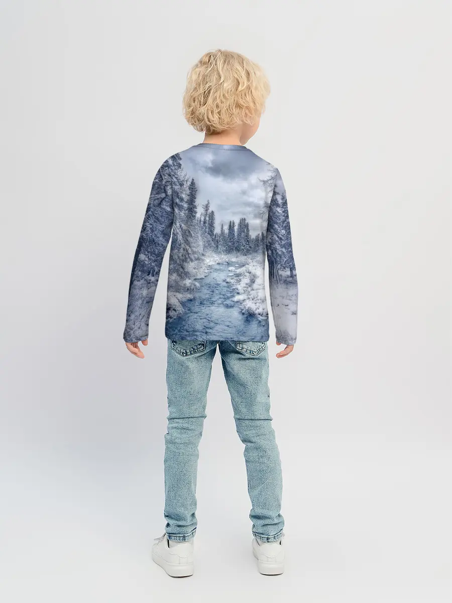 Детский лонгслив / СНЕЖНЫЙ ПЕЙЗАЖ